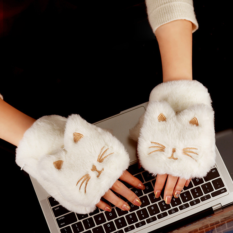 冬季貓爪電熱手套