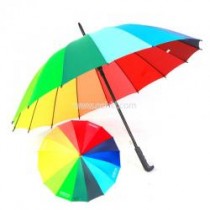 彩虹直柄傘廣告禮品