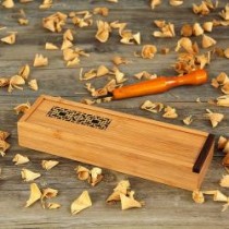 竹木鏤空筆盒